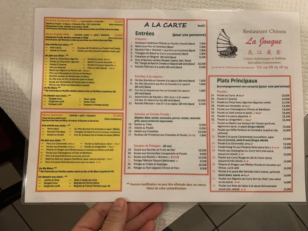 Restaurant Chinois La Jonque - Menu Image 2